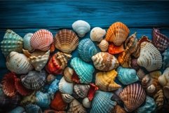 Colorful seashell. Generate Ai Product Image 1