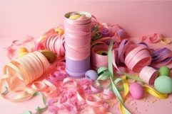Colorful serpentine party event. Generate Ai Product Image 1