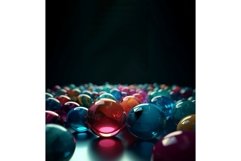 Colorful spheres glass banner. Generate Ai Product Image 1