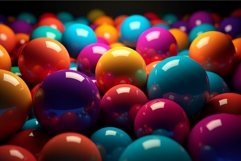 Colorful spheres glass glossy. Generate Ai Product Image 1