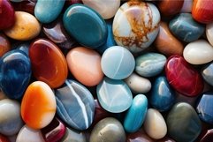 Lustrous Colorful gemstones closeup. Generate Ai Product Image 1