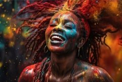 Colorful portrait. Generate Ai Product Image 1