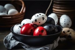 Colorful spotted Easter eggs. Generate ai Product Image 1
