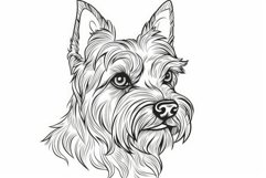 Coloring book terrier. Generate Ai Product Image 1