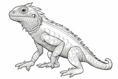 Coloring book lizard. Generate Ai Product Image 1