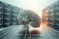 Computer code human brains system. Generate Ai Product Image 1
