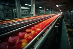 Refreshing Conveyor belt soda. Generate Ai Product Image 1