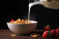 Corn flakes milk. Generate Ai Product Image 1