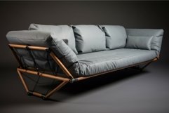 Contemporary Grey couch functional. Generate Ai Product Image 1