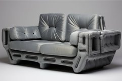 Grey couch functional. Generate Ai Product Image 1