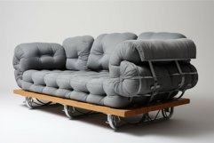 Comfortable Grey couch functional. Generate Ai Product Image 1