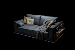 Grey couch functional. Generate Ai Product Image 1