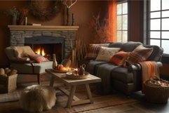 Cozy living room interior. Generate Ai Product Image 1