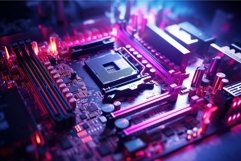 Innovative Cpu modern motherboard. Generate Ai Product Image 1