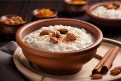 Creamy rice pudding. Generate Ai Product Image 1