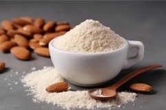 Cup almond flour powder. Generate Ai Product Image 1