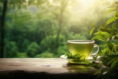 Earthen Nature tea cup. Generate Ai Product Image 1