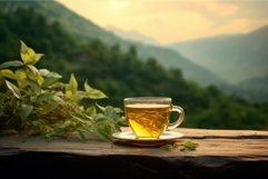 Organic Nature tea cup. Generate Ai Product Image 1