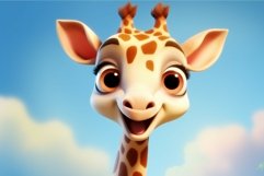 Adorable Cute baby giraffe. Generate Ai Product Image 1