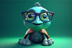 Green turtle glasses. Generate Ai Product Image 1