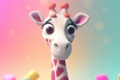 Cute young giraffe. Generate Ai Product Image 1