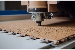 Cutting chipboard sheets. Generate Ai Product Image 1