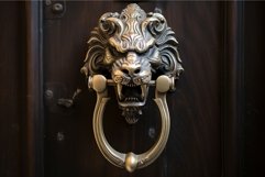 Intricate Decorated handle knocker. Generate Ai Product Image 1
