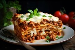 Indulgent Delicious lasagnas baking. Generate Ai Product Image 1