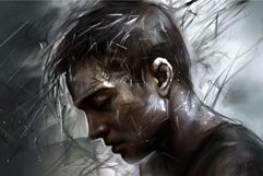 Depression anxiety man. Generate Ai Product Image 1