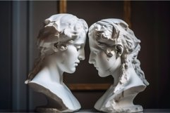 Human sculptures demonstration of depression state. Generate Product Image 1