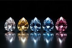 Gleaming Different colored diamonds. Generate Ai Product Image 1