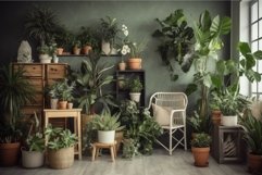Different houseplants. Generate Ai Product Image 1