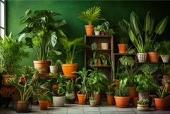 Different houseplants. Generate Ai Product Image 1
