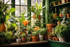 Fragrant Different houseplants. Generate Ai Product Image 1