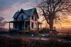 Dilapidated Abandoned house. Generate Ai Product Image 1