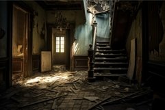 Eerie Abandoned house. Generate Ai Product Image 1