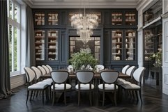 Spacious Dinning room interior. Generate Ai Product Image 1