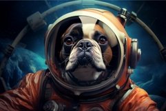 Dog astronaut exploring cosmic space. Generate ai Product Image 1