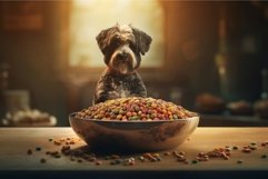 Dog food bowl feed. Generate Ai Product Image 1