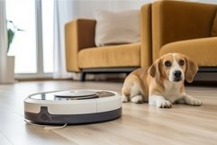 Dog robot vacuum. Generate Ai Product Image 1