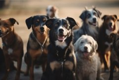 Dogs groups nature. Generate Ai Product Image 1