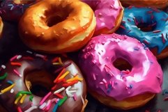 Donuts digital colorful. Generate Ai Product Image 1