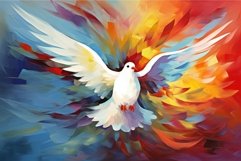 Inspiring Dove holy spirit fly. Generate Ai Product Image 1