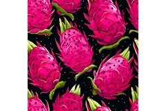 Dragon fruit pink seamless pattern. Generate Ai Product Image 1