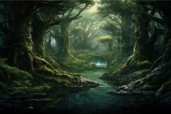 Tranquil Forest druid. Generate Ai Product Image 1