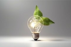 Eco friendly lightbulb energy. Generate Ai Product Image 1