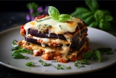 Tender Eggplant lasagnas. Generate Ai Product Image 1