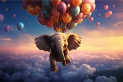 Buoyant Elephant flying balloons. Generate ai Product Image 1