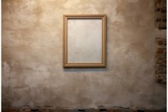 Fake empty frame wall with brick poster. Generate Ai Product Image 1