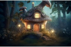 Fairy house on hill. Generate Ai Product Image 1